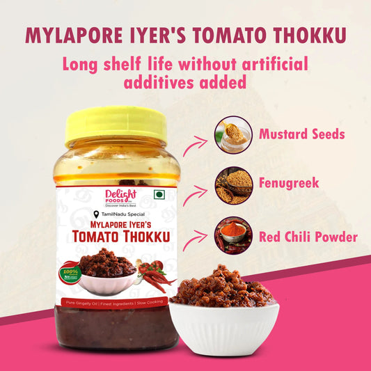mylapore iyer's tomato thokku