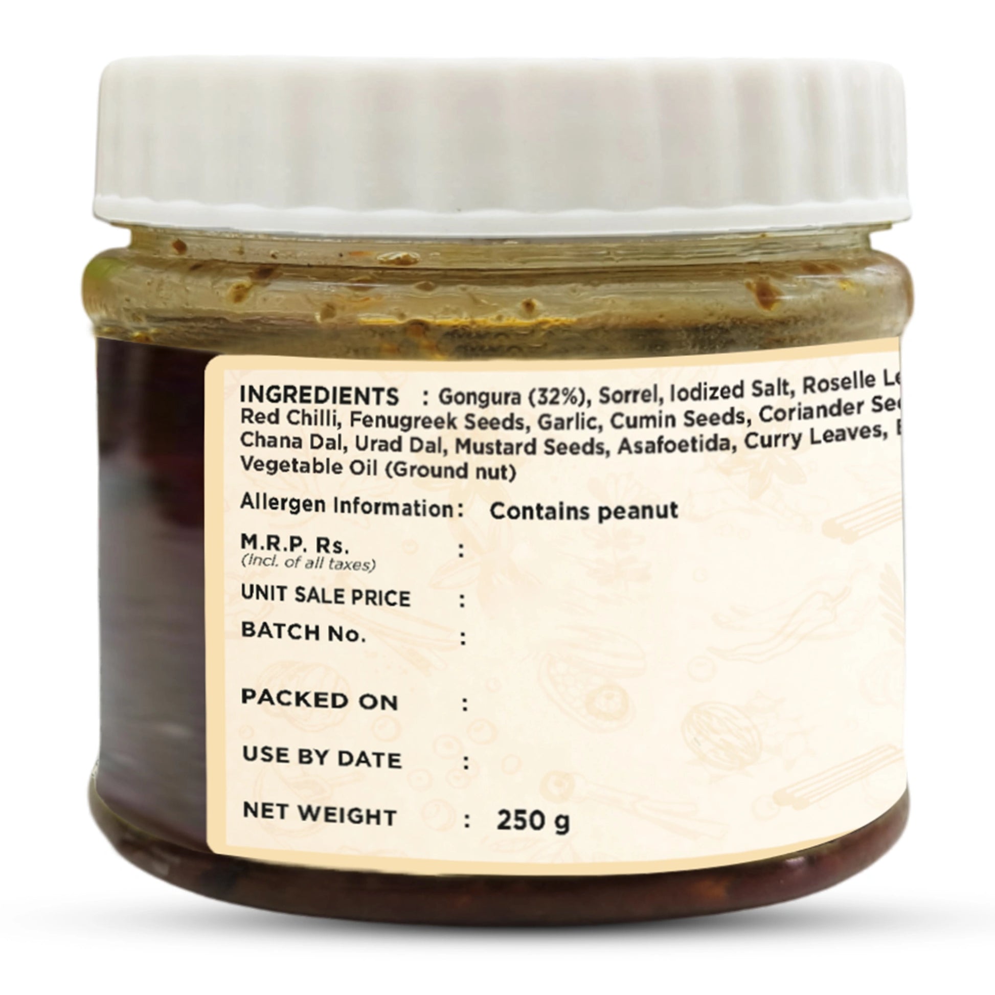 Gongura pickle ingredients