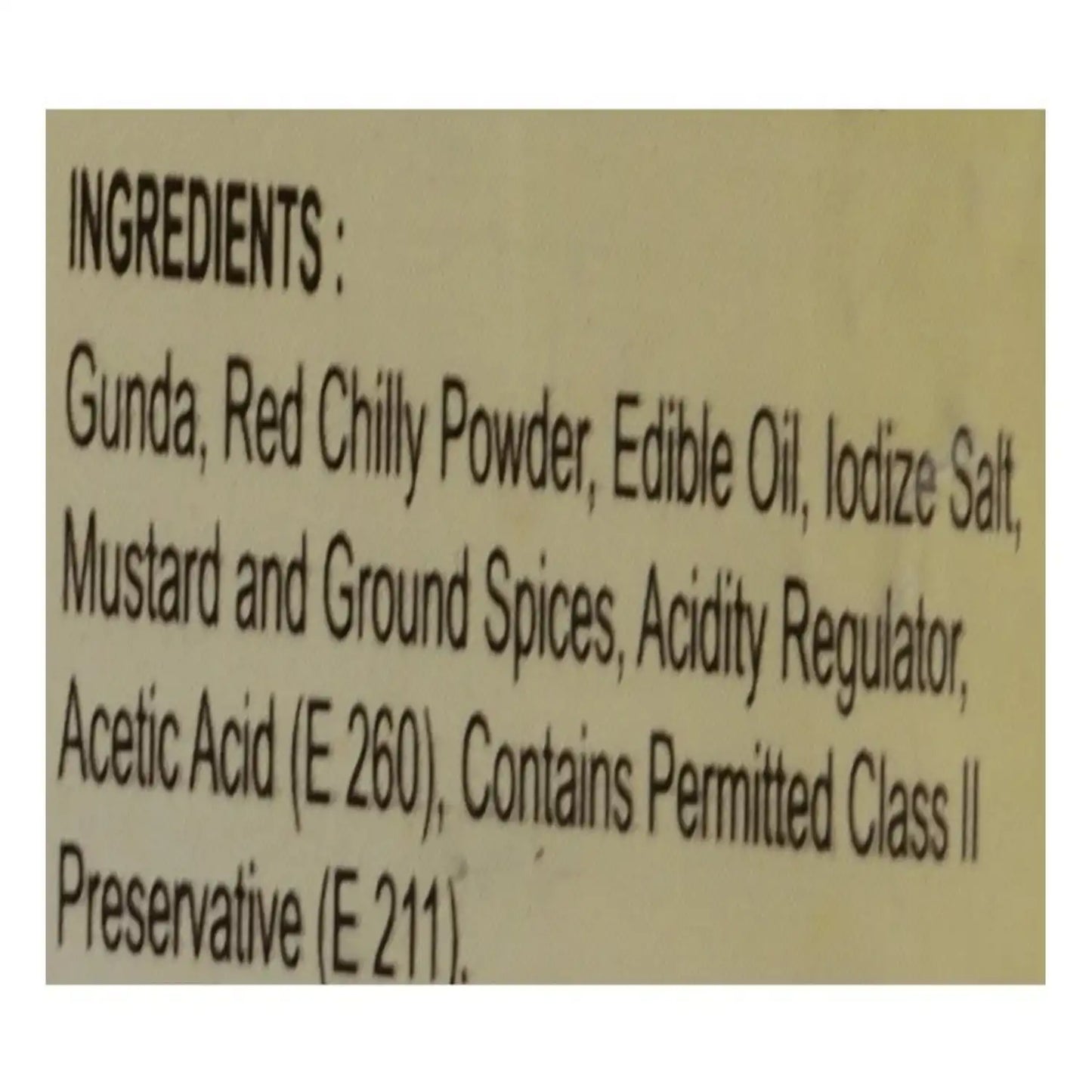 Marudhar Gunda Achar ingredients