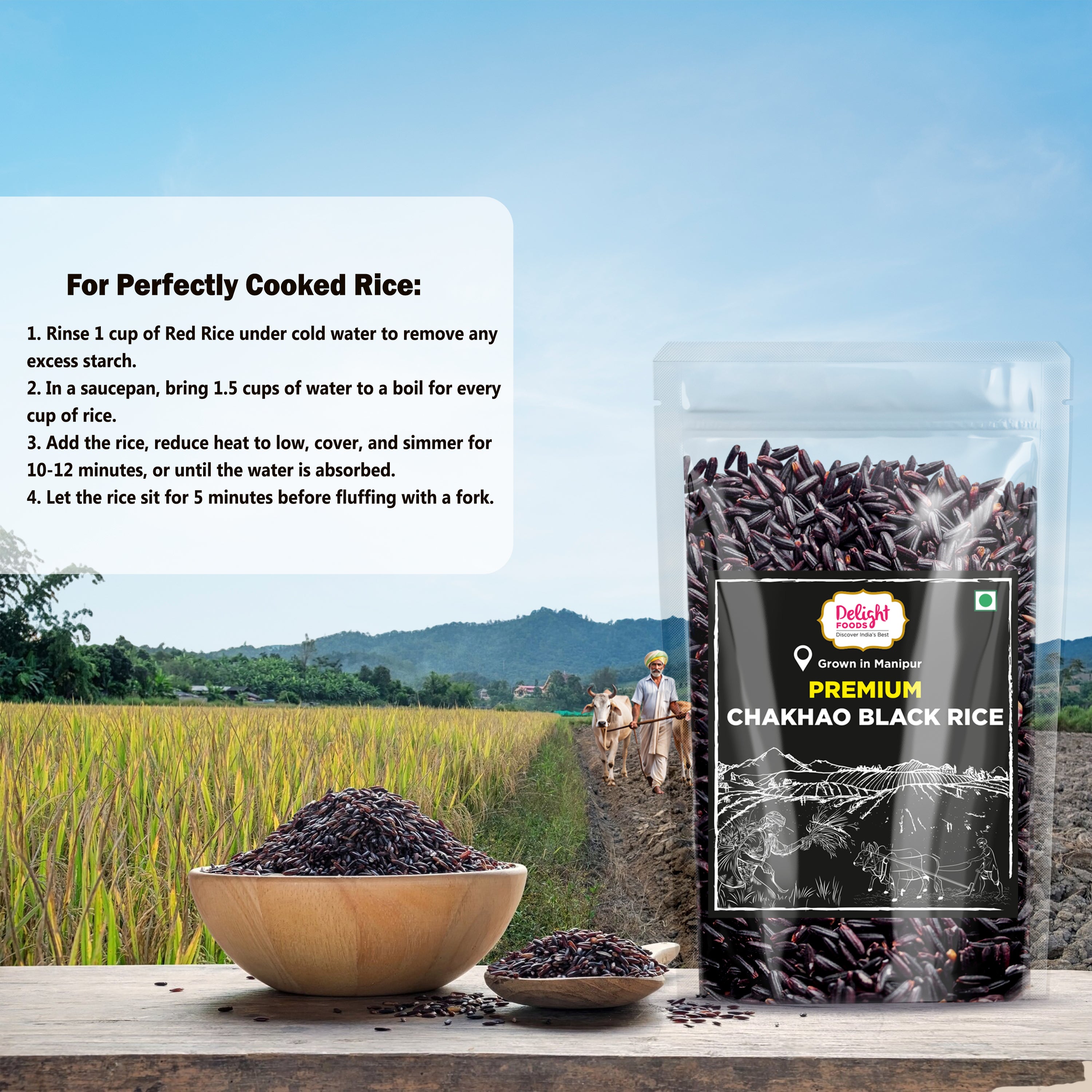 Premium Sona Chakhao Black Rice - 1Kg