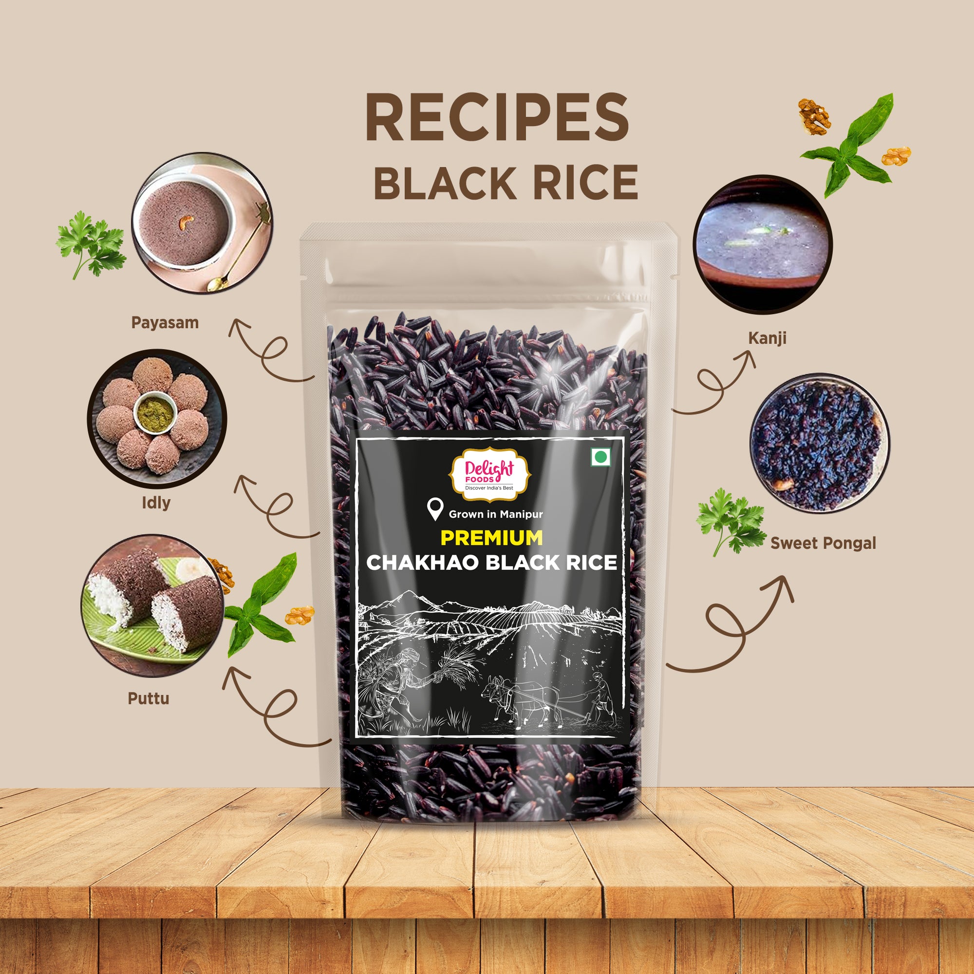 Premium Sona Chakhao Black Rice - 1Kg