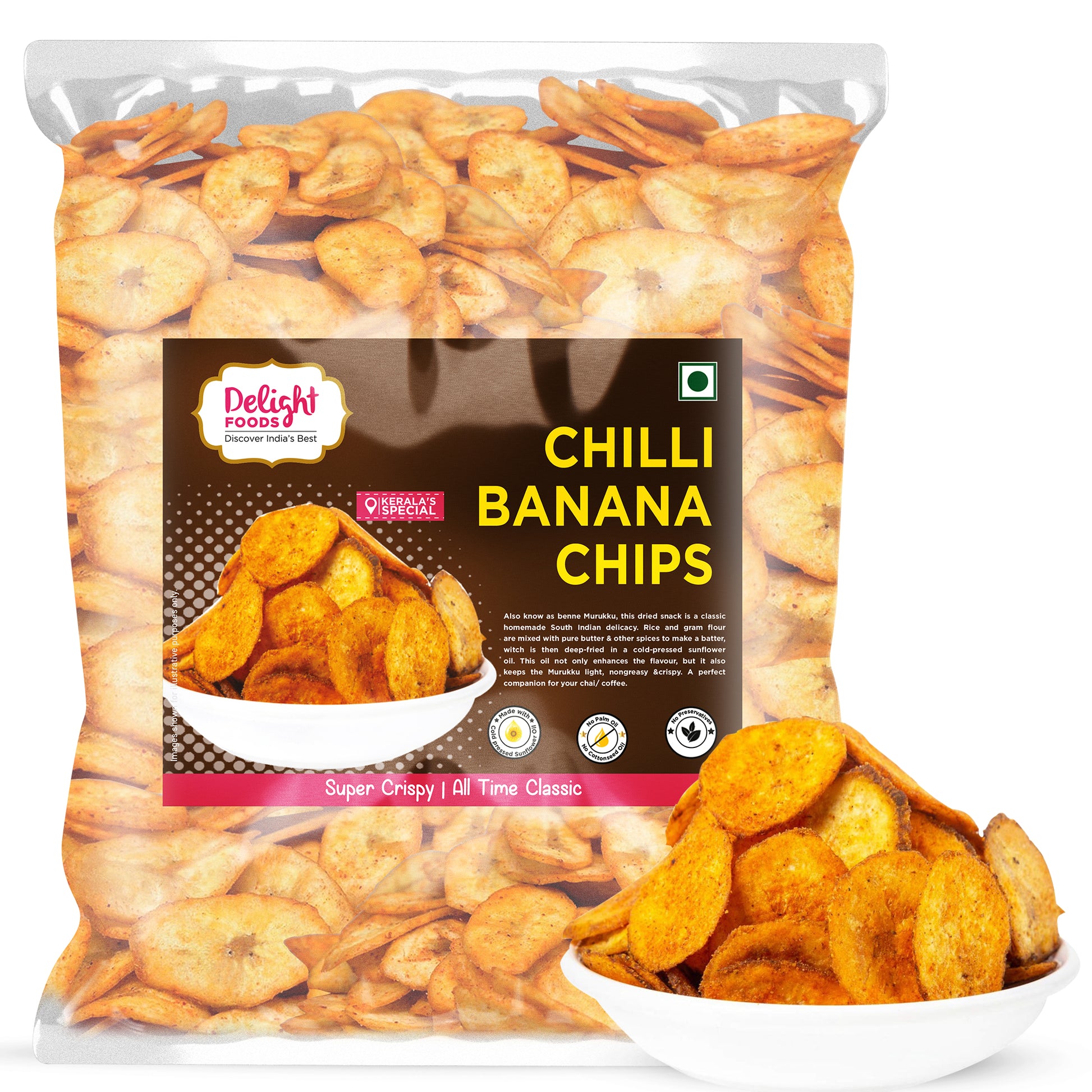 Packaged Chilli Banana Chips