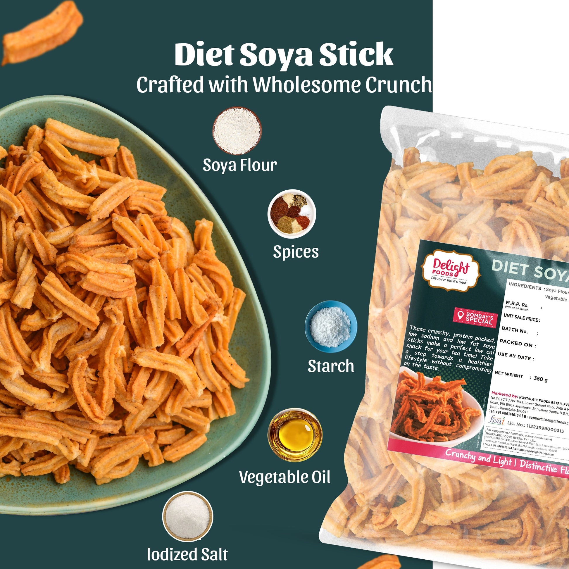 Diet Soya Stick with ingredients 
