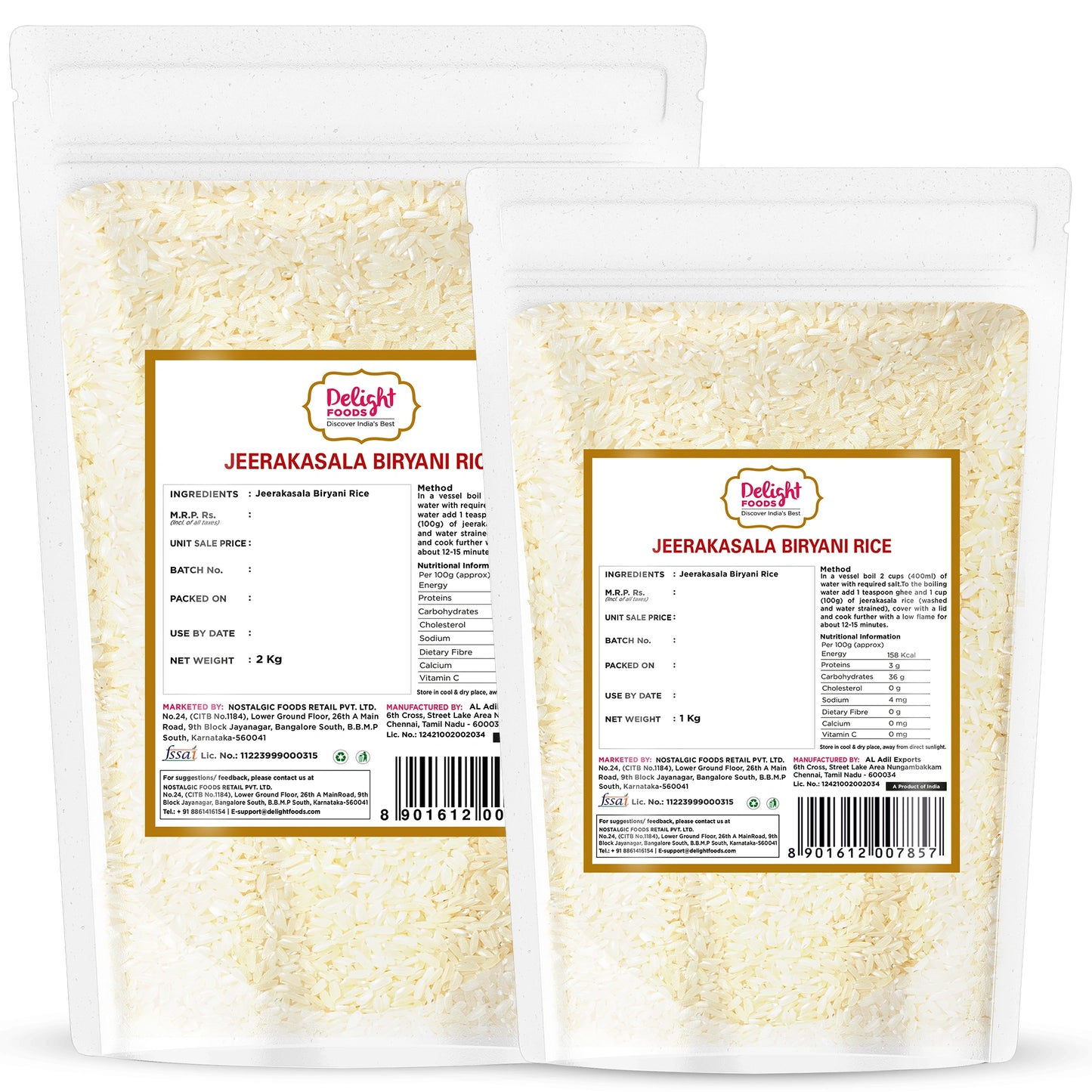 JeeraKasala Biryani Rice