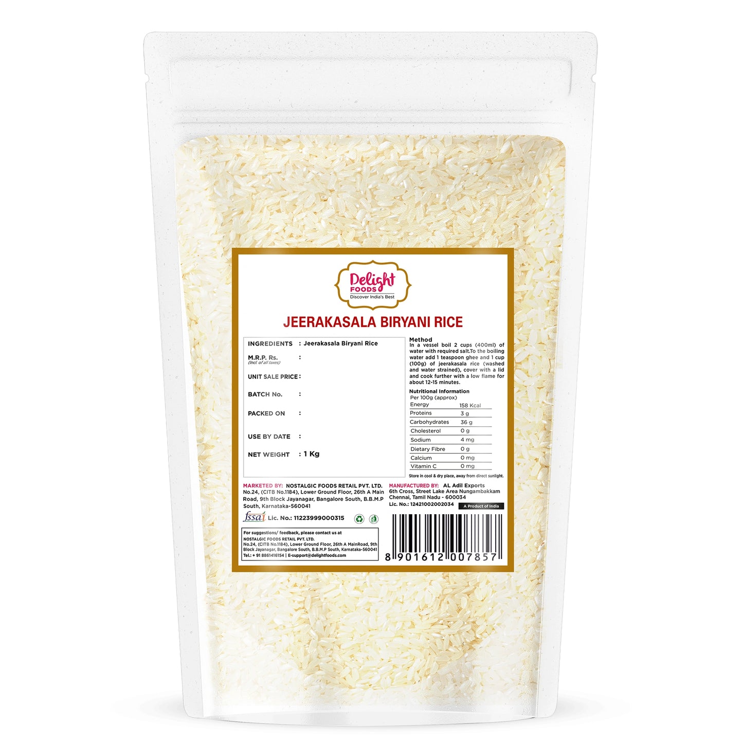 JeeraKasala Biryani Rice