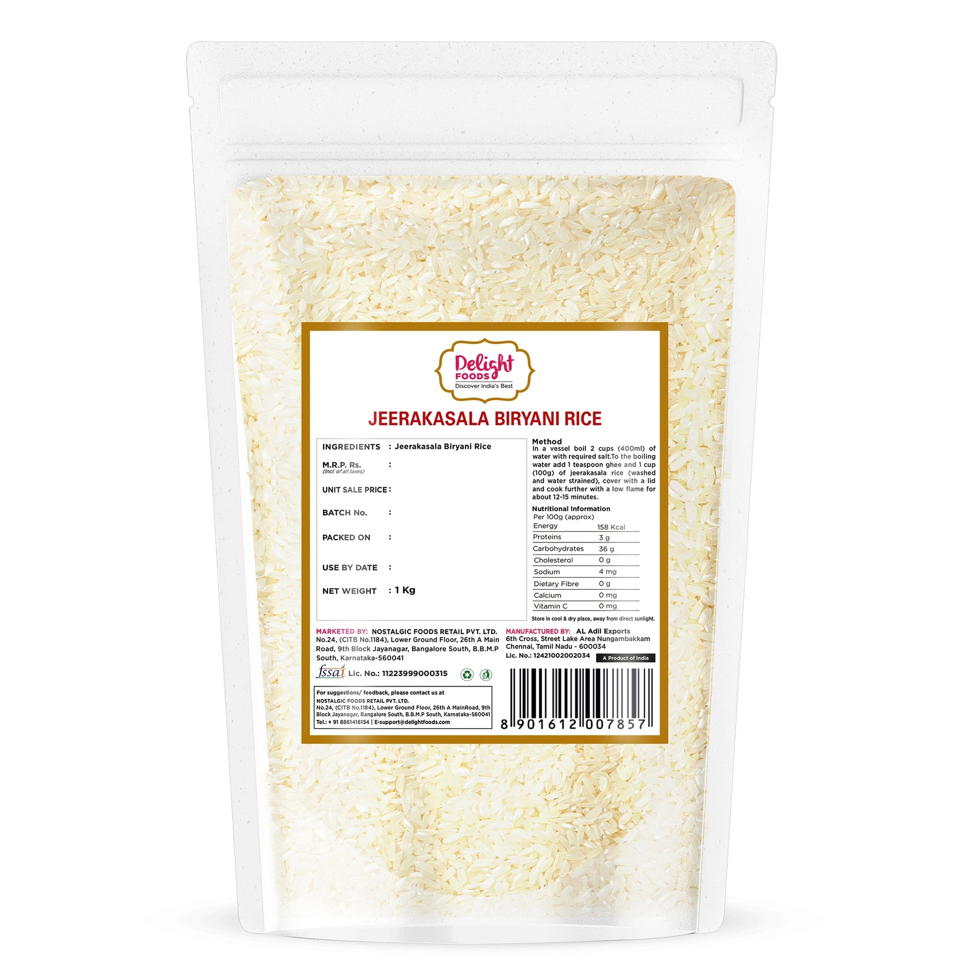 JeeraKasala Biryani Rice