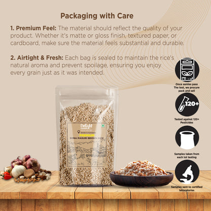 Premium Sona Masuri Brown Rice - 1Kg