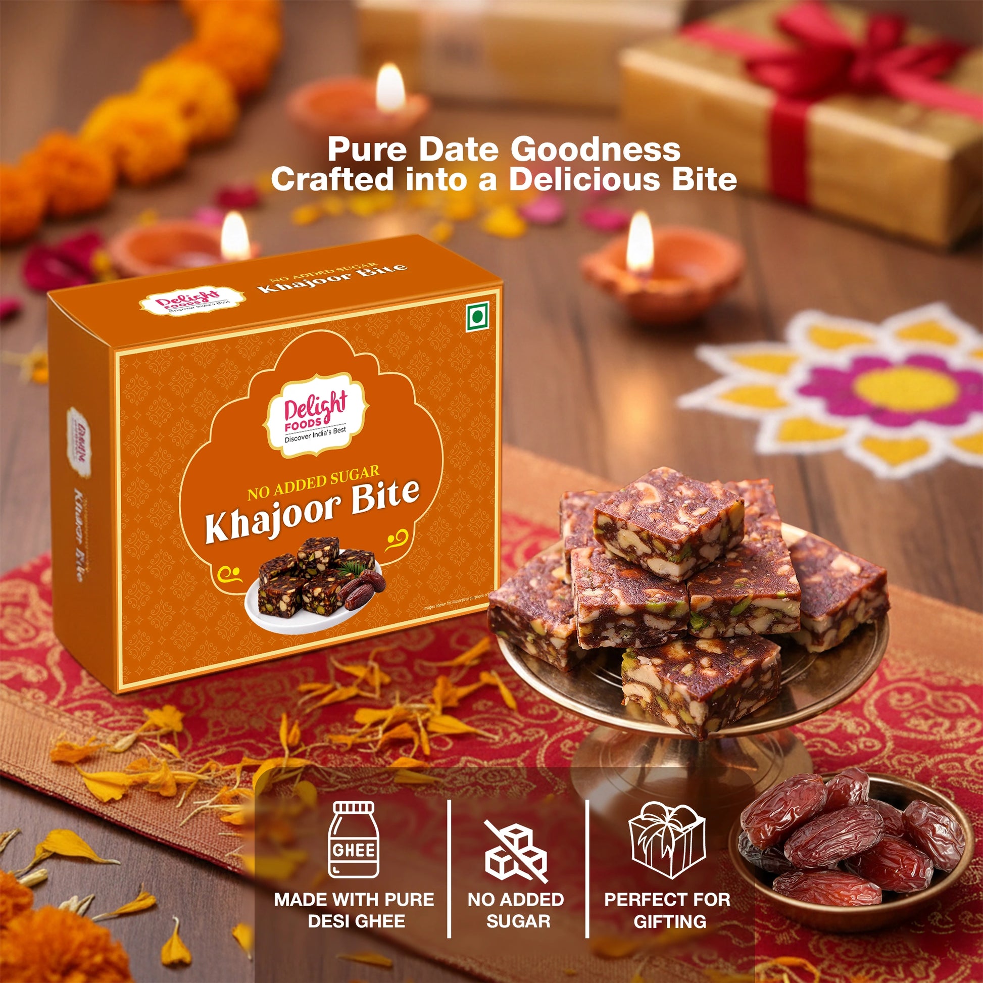 Sugar free khajoor bite